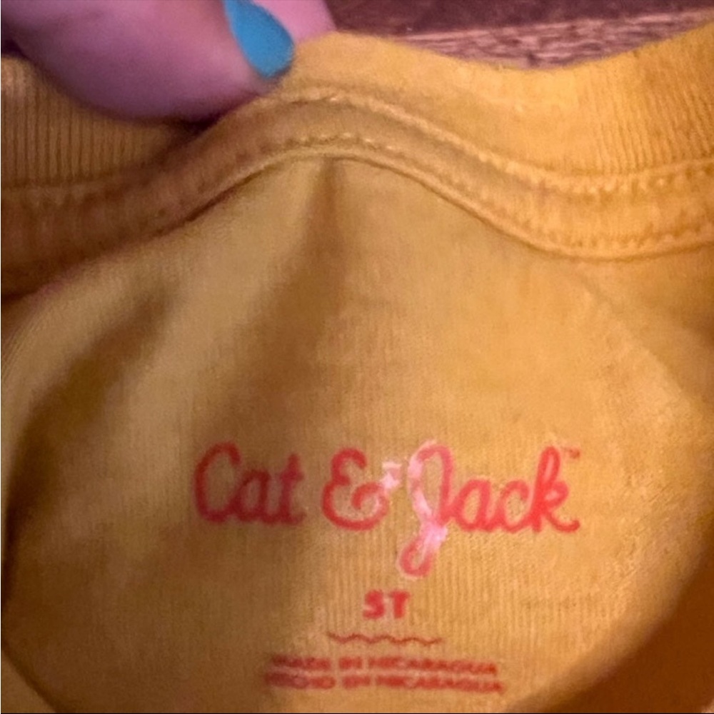 Boy’s 5t “Read Together” tshirt; Boy’s 5t Mustard Yellow Cat & Jack tshirt - Picture 5 of 6